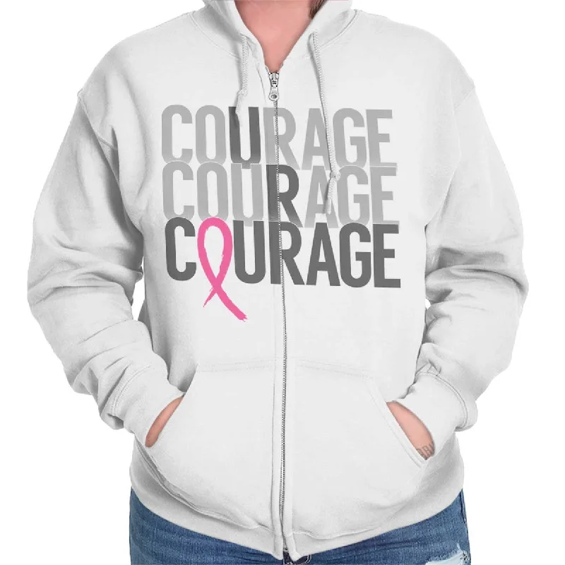 Breast Cancer Awareness Zip Hoodie