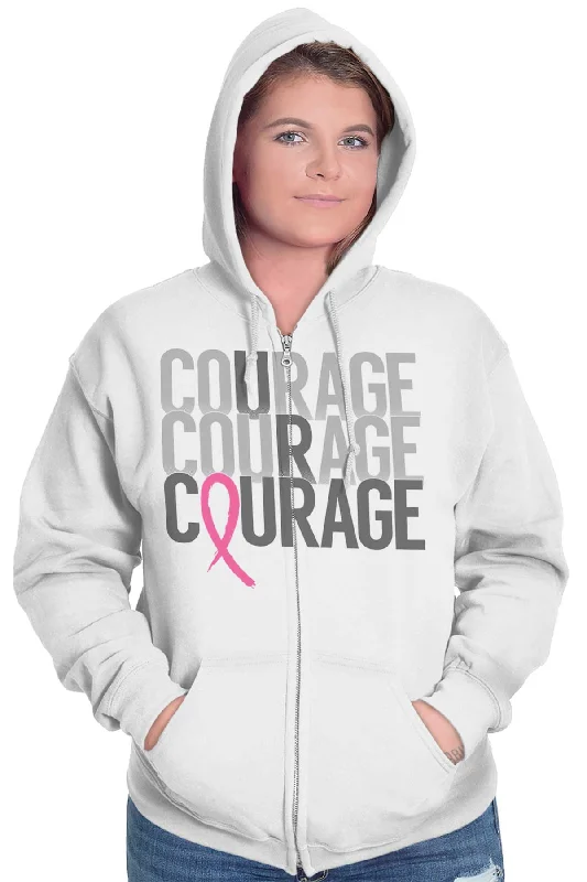 Breast Cancer Awareness Zip Hoodie