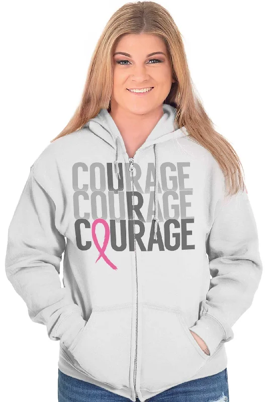 Breast Cancer Awareness Zip Hoodie