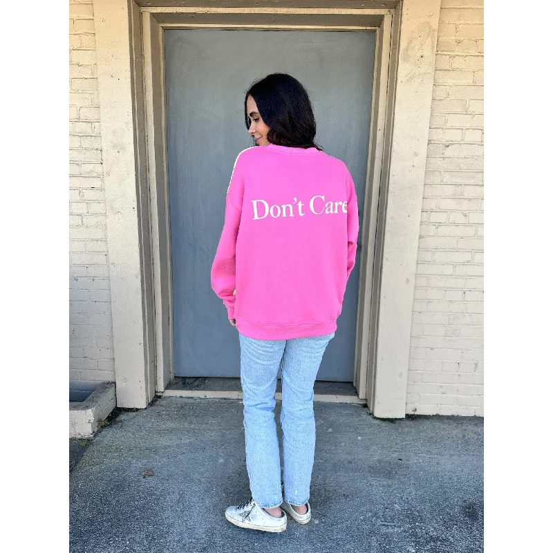 Don't Know, Don't Care Pullover - Pink