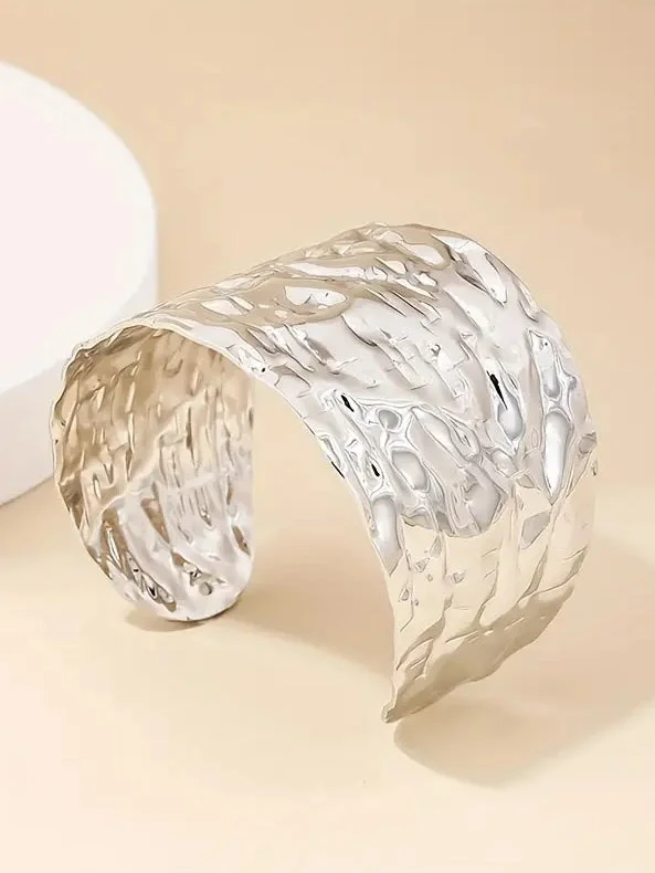 Hammered Metal Cuff Bracelet