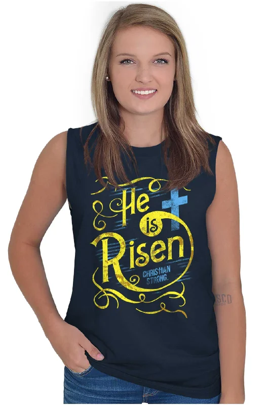 He Is Risen Sleeveless T-Shirt