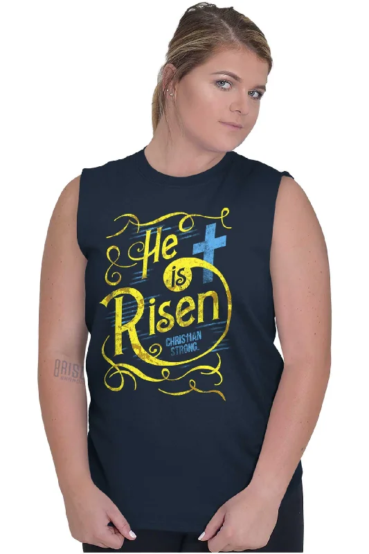 He Is Risen Sleeveless T-Shirt