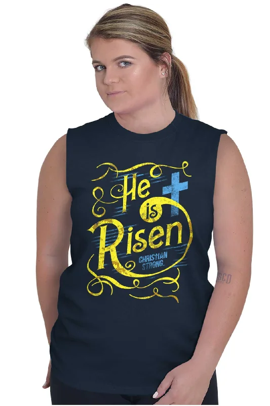 He Is Risen Sleeveless T-Shirt