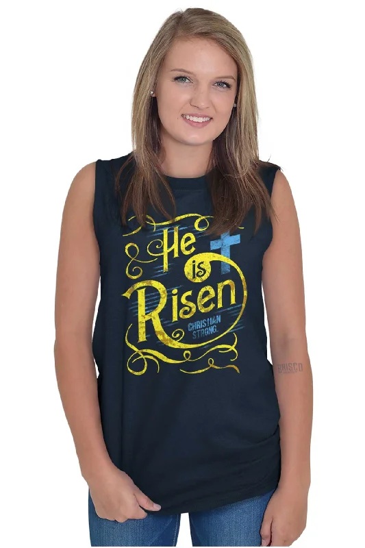 He Is Risen Sleeveless T-Shirt