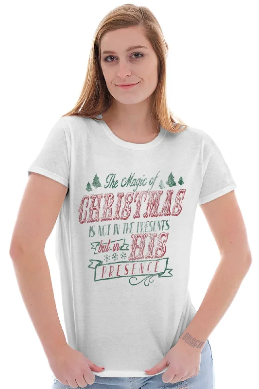 His Presence Christmas Ladies T Shirt