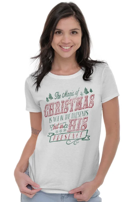 His Presence Christmas Ladies T Shirt