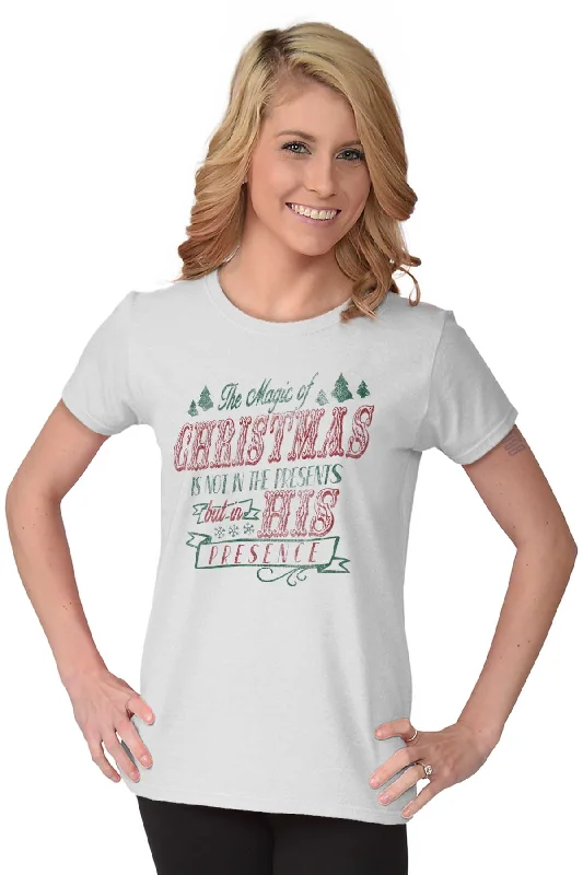 His Presence Christmas Ladies T Shirt