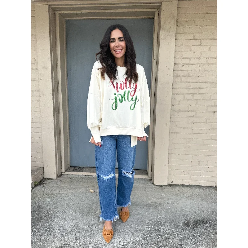 Holly Jolly Ivory Sweater