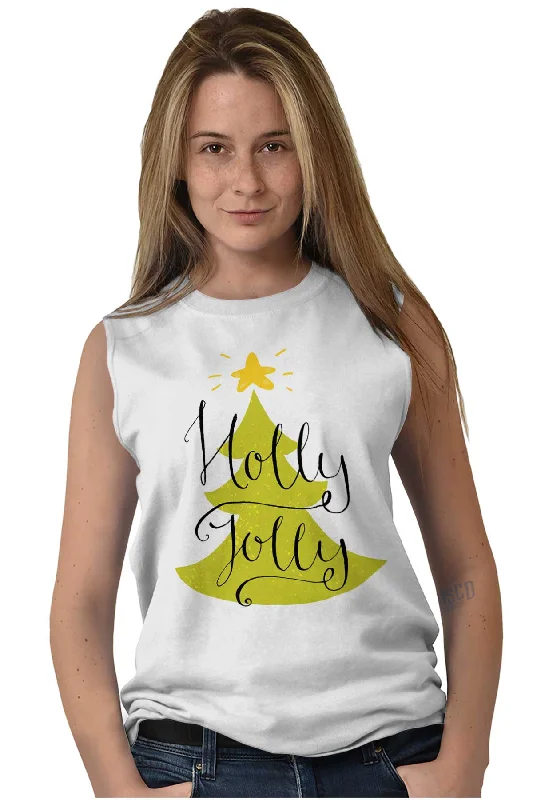 Holly Jolly Sleeveless T-Shirt