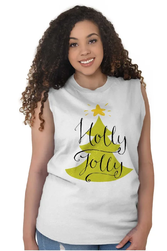 Holly Jolly Sleeveless T-Shirt