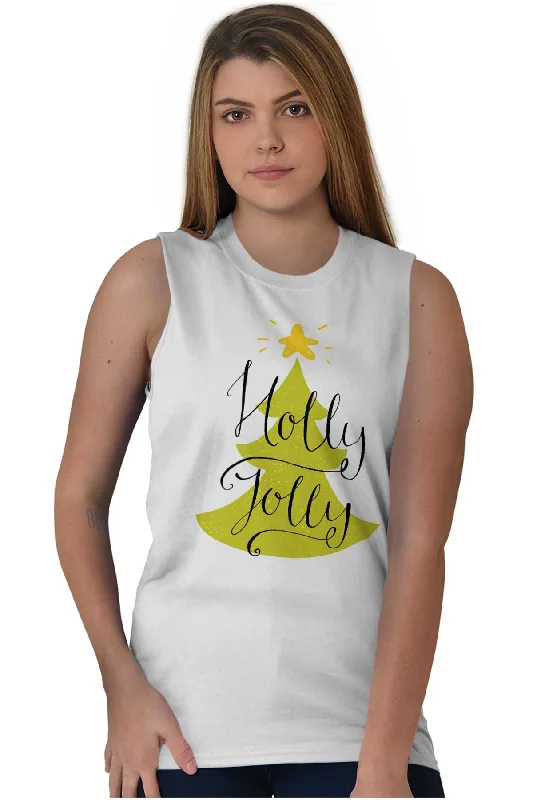 Holly Jolly Sleeveless T-Shirt