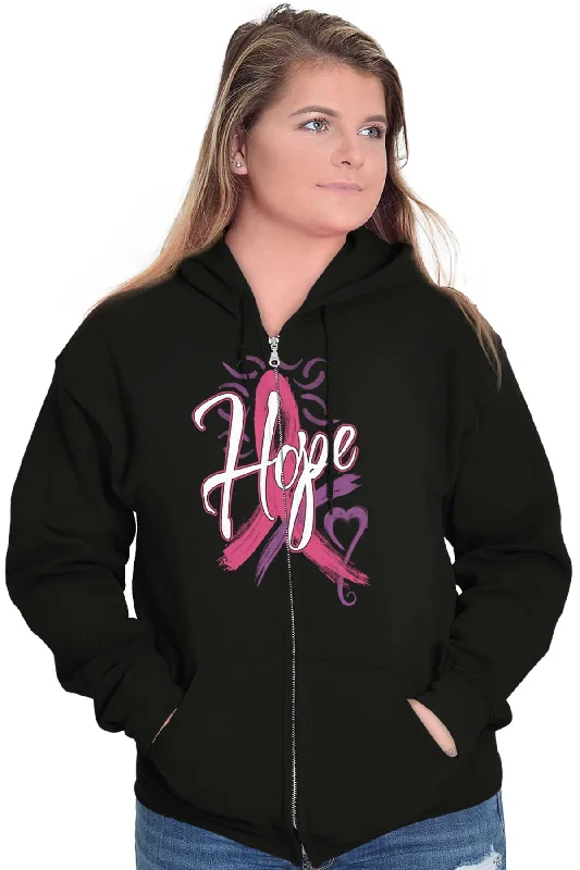 Breast Cancer Awareness Zip Hoodie