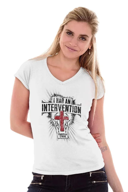 Intervention Junior Fit V-Neck T-Shirt