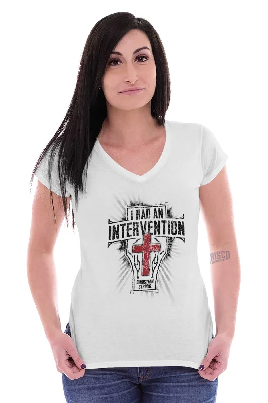 Intervention Junior Fit V-Neck T-Shirt