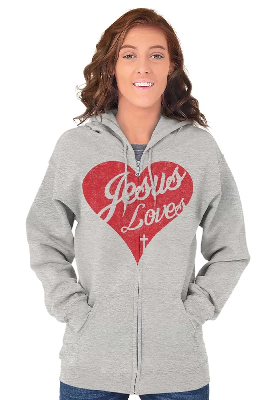 Jesus Loves Zip Hoodie