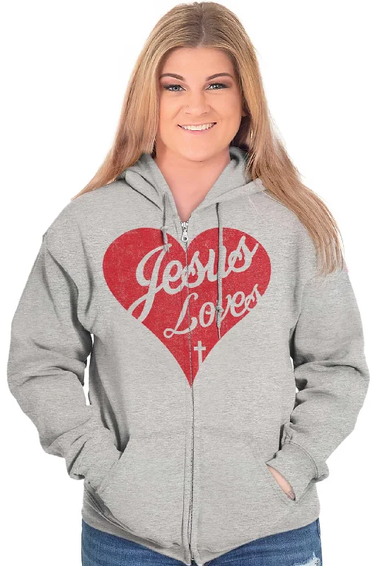 Jesus Loves Zip Hoodie