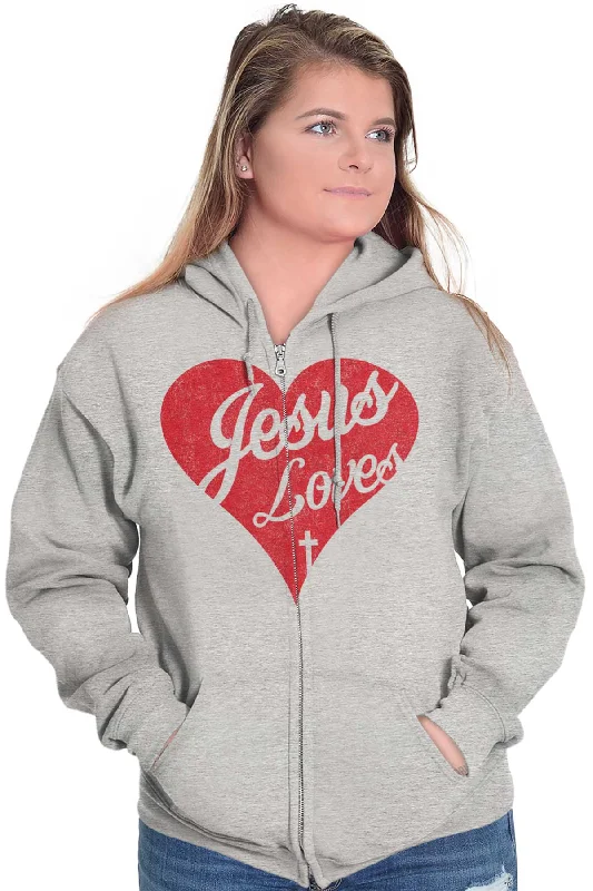 Jesus Loves Zip Hoodie