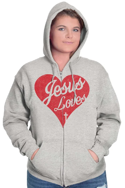 Jesus Loves Zip Hoodie