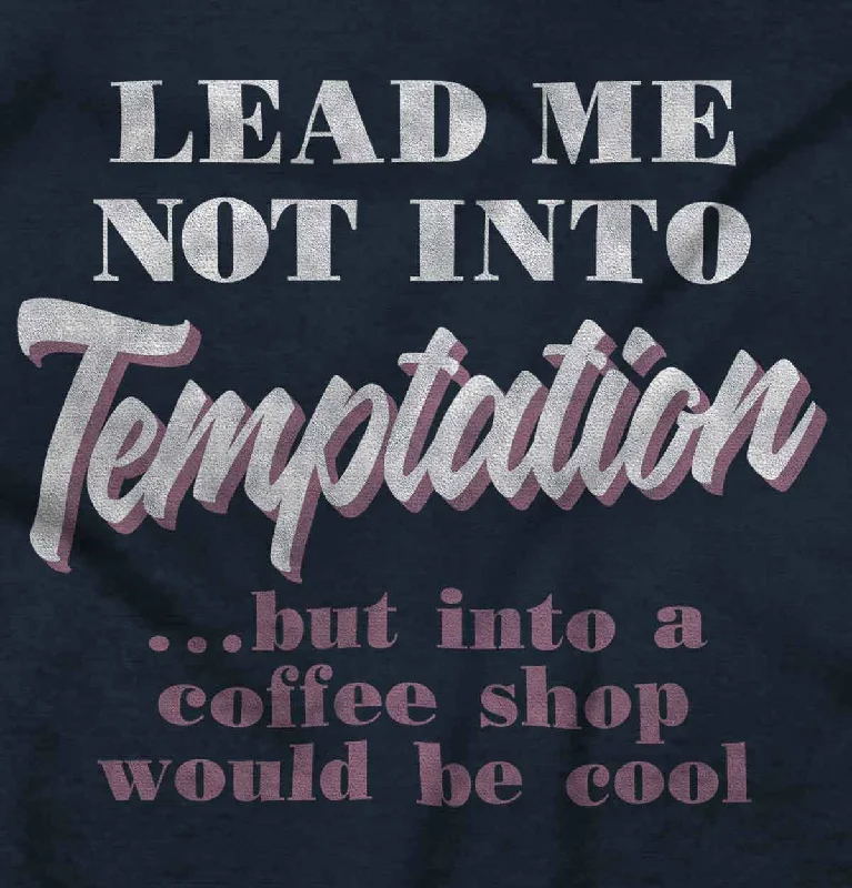 Lead Me Not To Temptation Junior Fit V-Neck T Shirt