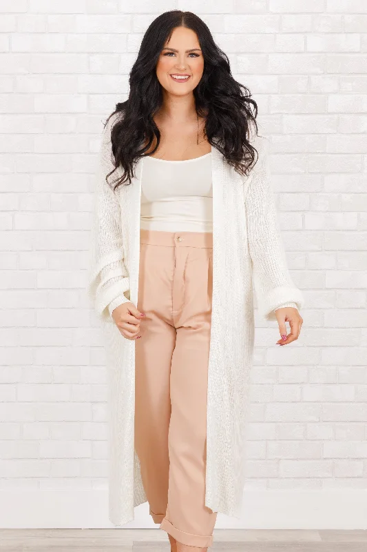 Let's Roll Out Cardigan, Ivory