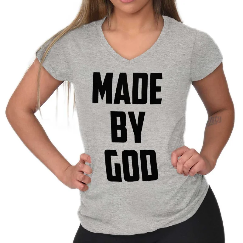 Made by God Junior Fit V-Neck T-Shirt