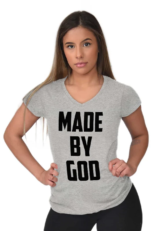 Made by God Junior Fit V-Neck T-Shirt