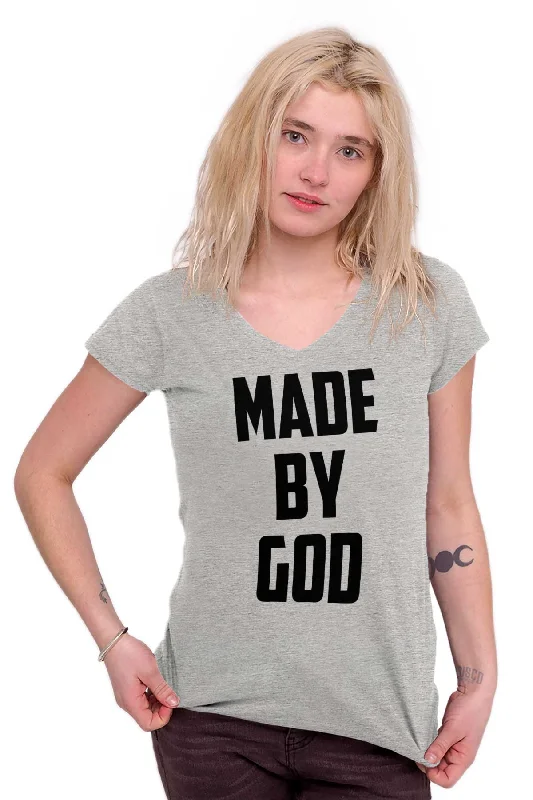 Made by God Junior Fit V-Neck T-Shirt