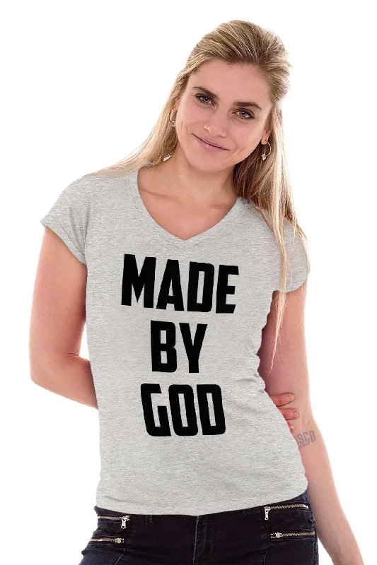 Made by God Junior Fit V-Neck T-Shirt