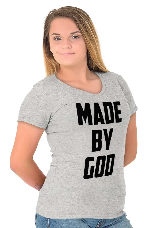 Made by God Junior Fit V-Neck T-Shirt