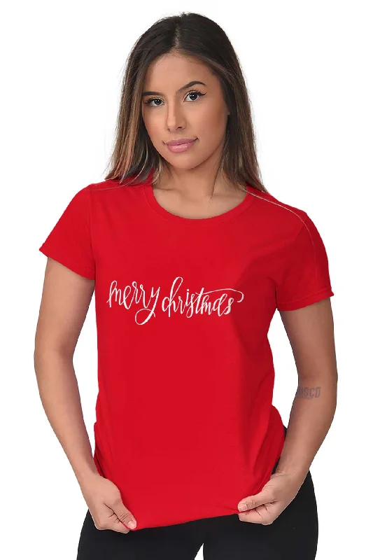 Merry Christmas Ladies T Shirt