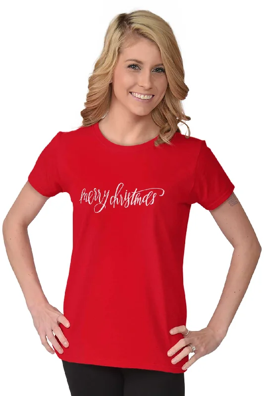 Merry Christmas Ladies T Shirt