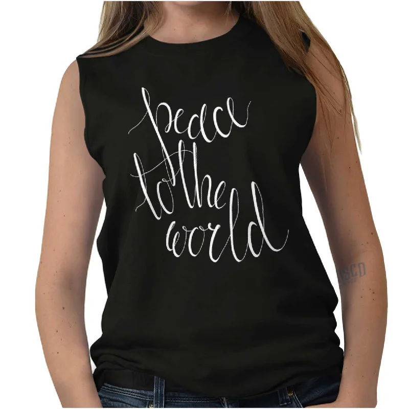 Peace To The World Sleeveless T-Shirt