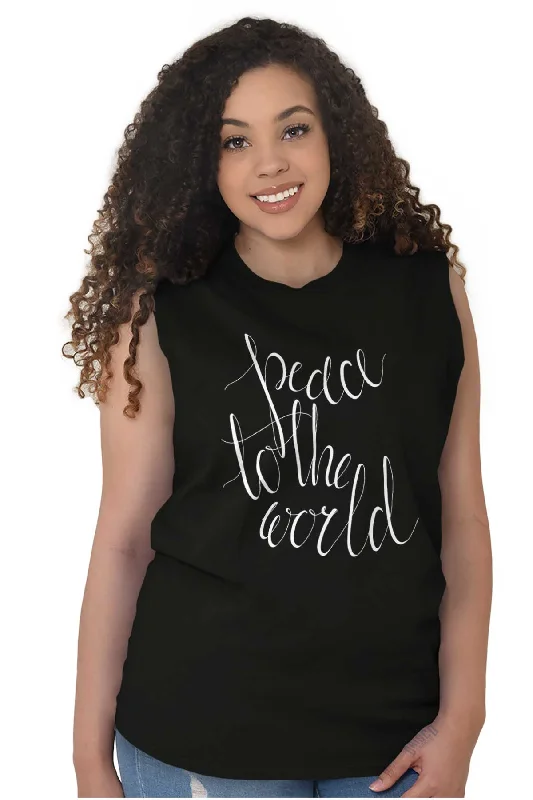 Peace To The World Sleeveless T-Shirt