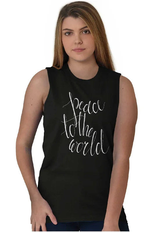 Peace To The World Sleeveless T-Shirt