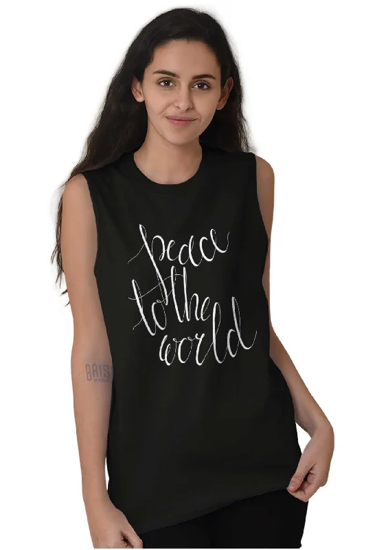 Peace To The World Sleeveless T-Shirt