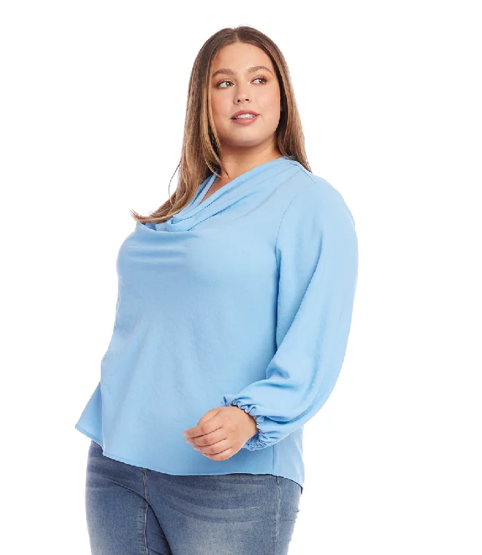 Plus Size Cowl Neck Top