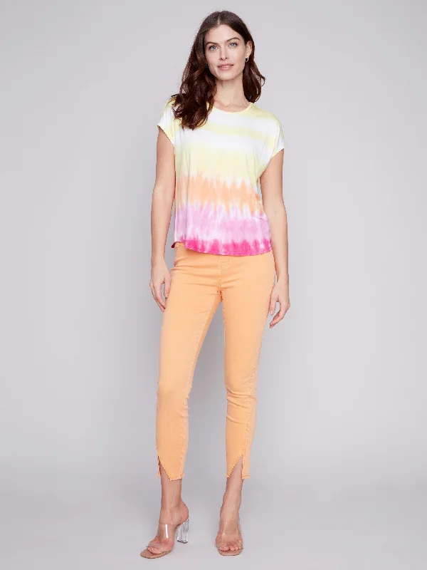 Tie Dye Knit Top - Sunset