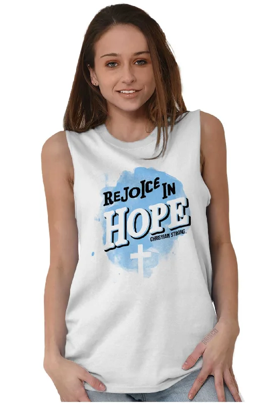 Rejoice in Hope Sleeveless T-Shirt