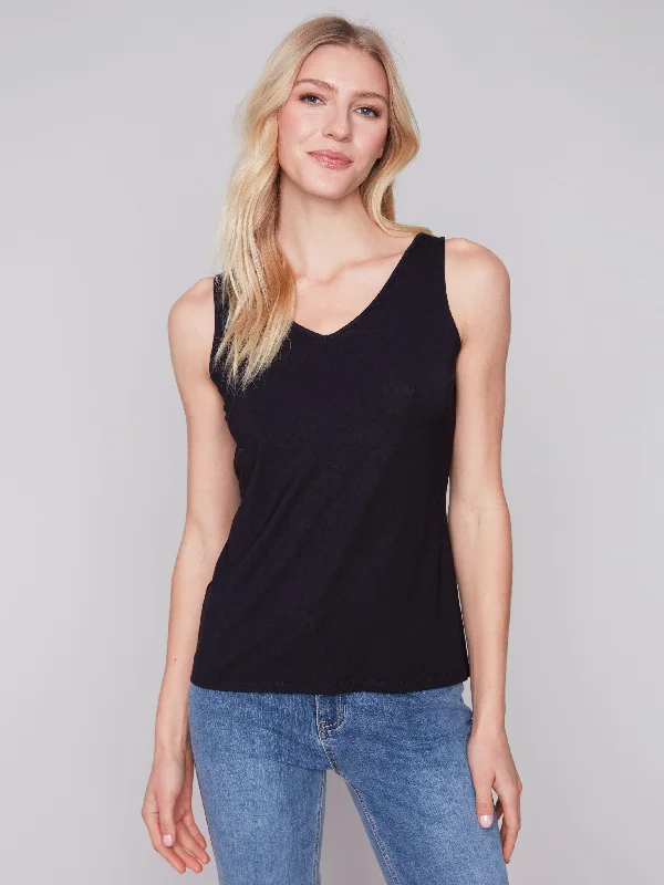 Reversible Bamboo Cami - Black