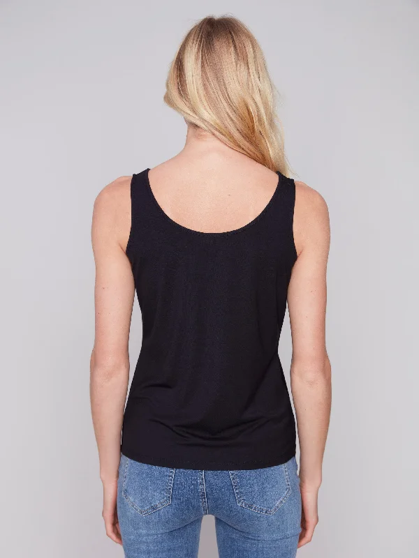 Reversible Bamboo Cami - Black