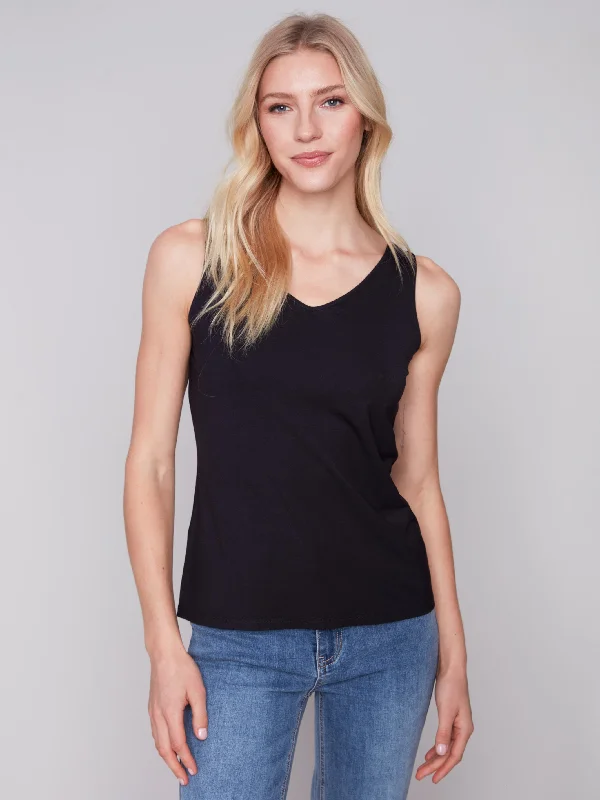 Reversible Bamboo Cami - Black