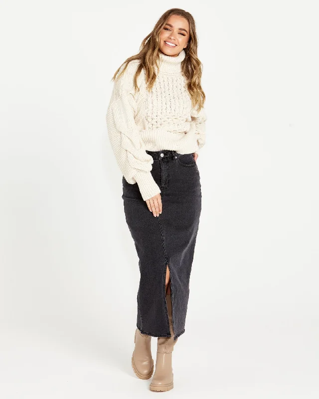 Sass Renn Cable Knit Cream