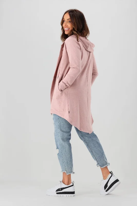 Silent Theory Ashleigh Hooded Cardigan Blush Marle