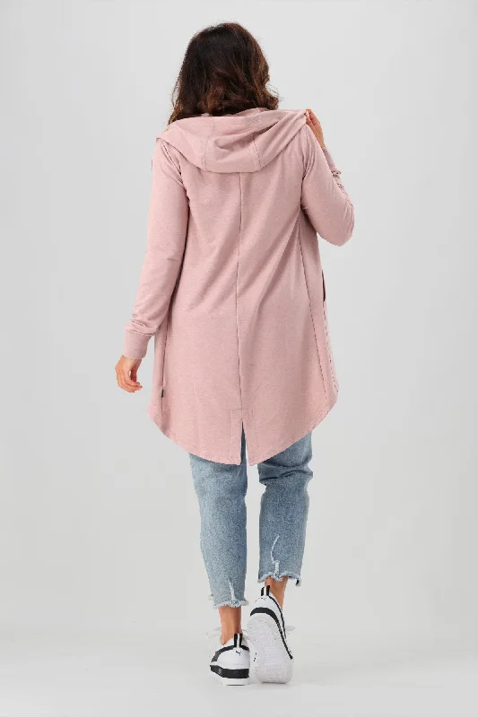 Silent Theory Ashleigh Hooded Cardigan Blush Marle