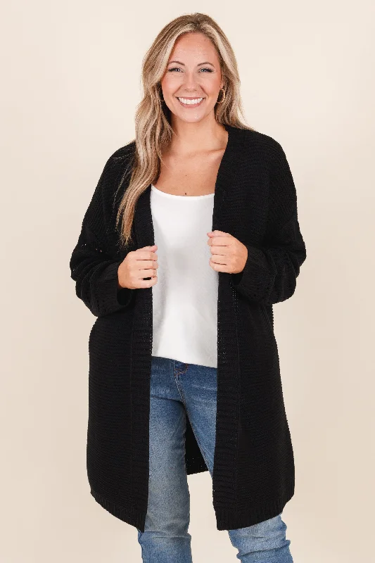 Staring At You Cardigan, Black