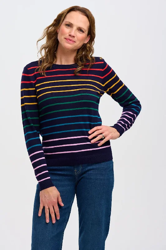 Sugarhill Binkie Jumper Triple Stripe Navy