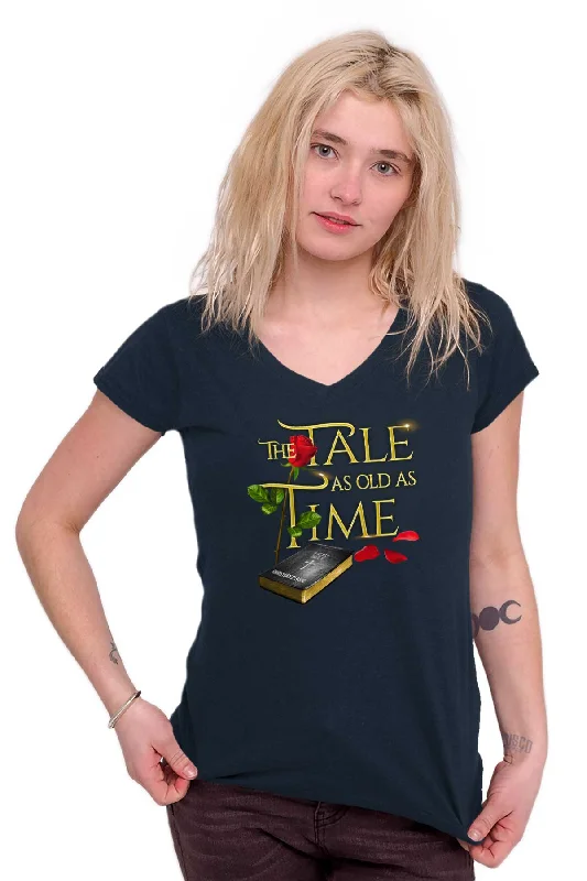 Tale Old as Time Junior Fit V-Neck T-Shirt