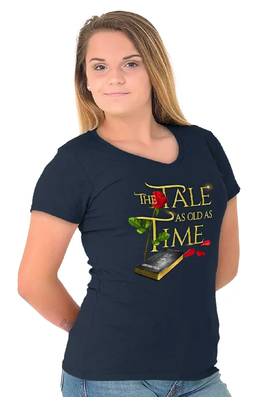 Tale Old as Time Junior Fit V-Neck T-Shirt