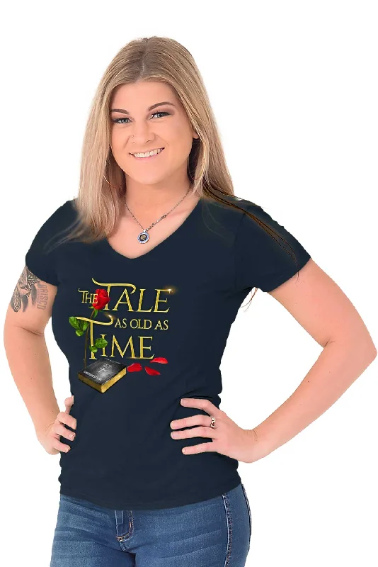 Tale Old as Time Junior Fit V-Neck T-Shirt